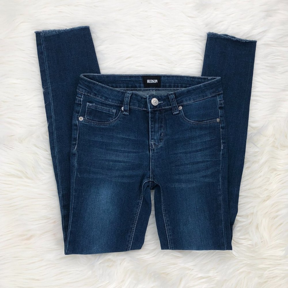 Hudson Jeans Girls' Skinny Denim Raw Hems Size 12